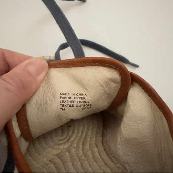 Michael Kors Blue & White Stripe Canvas Jute Trimmed Lace Up Shoes 7M - Picture 9 of 9